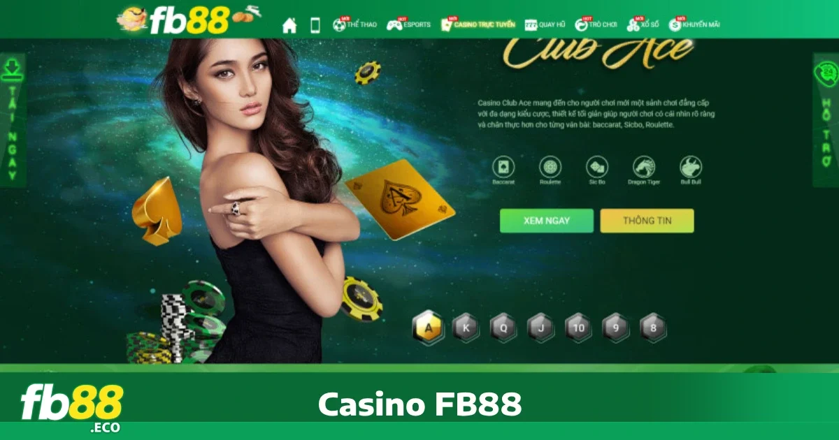 Casino Fb88 3 Các trò chơi nổi bật tại Casino FB88